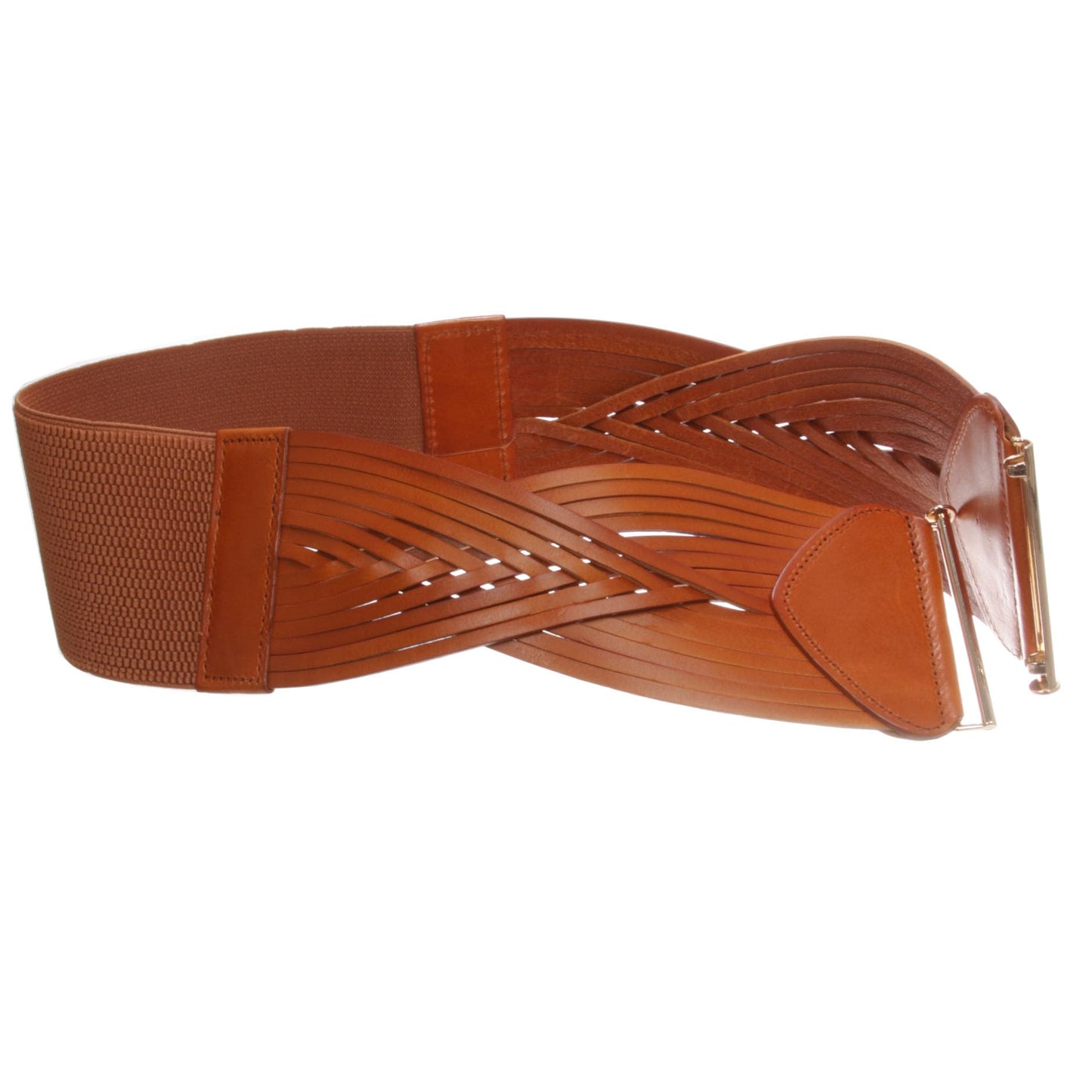 Stretchy Wide Elastic Belt Braided Woven Elastic Vintage Full Grain Leather Belt Waistband Weaving Boho Belt
