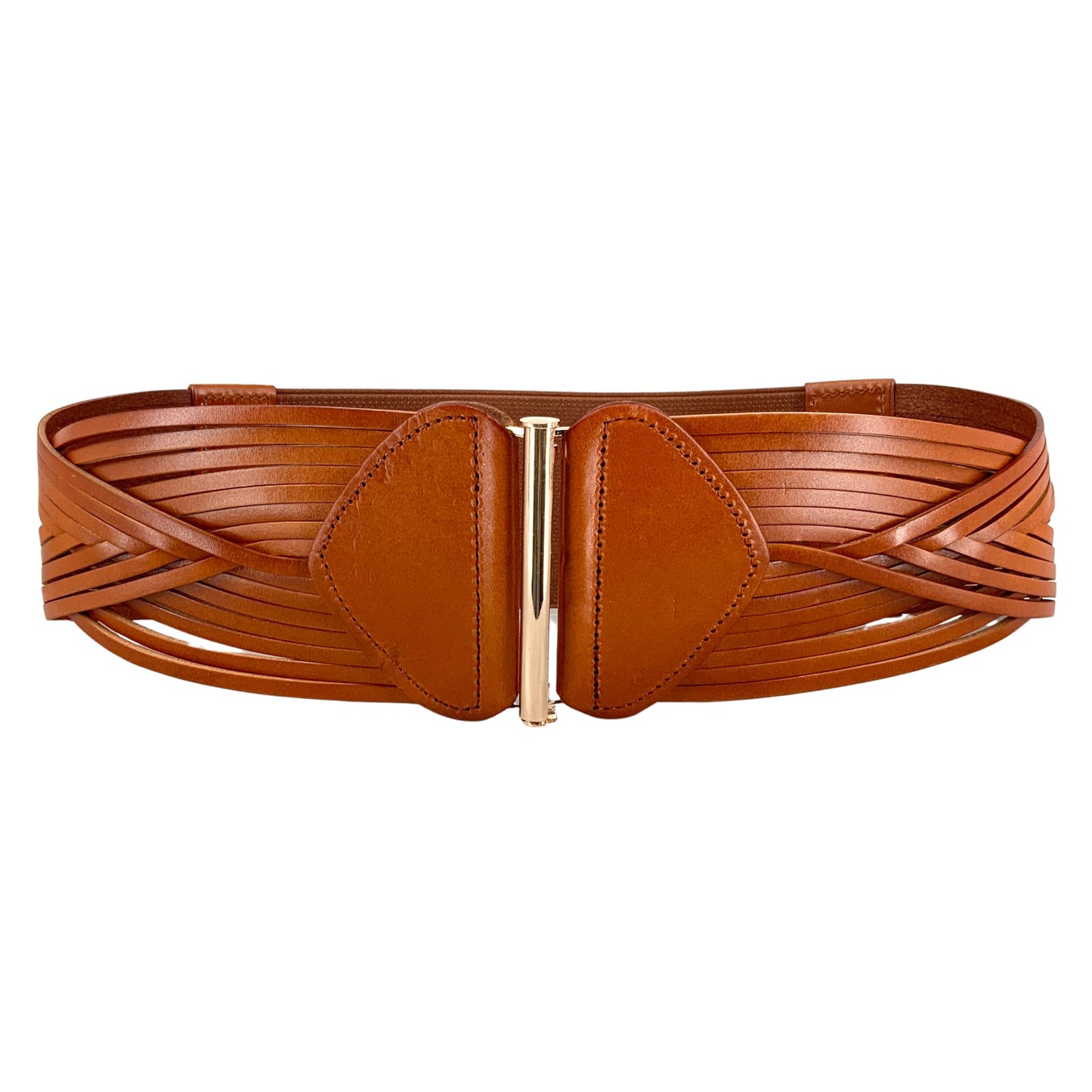 Stretchy Wide Elastic Belt Braided Woven Elastic Vintage Full Grain Leather Belt Waistband Weaving Boho Belt
