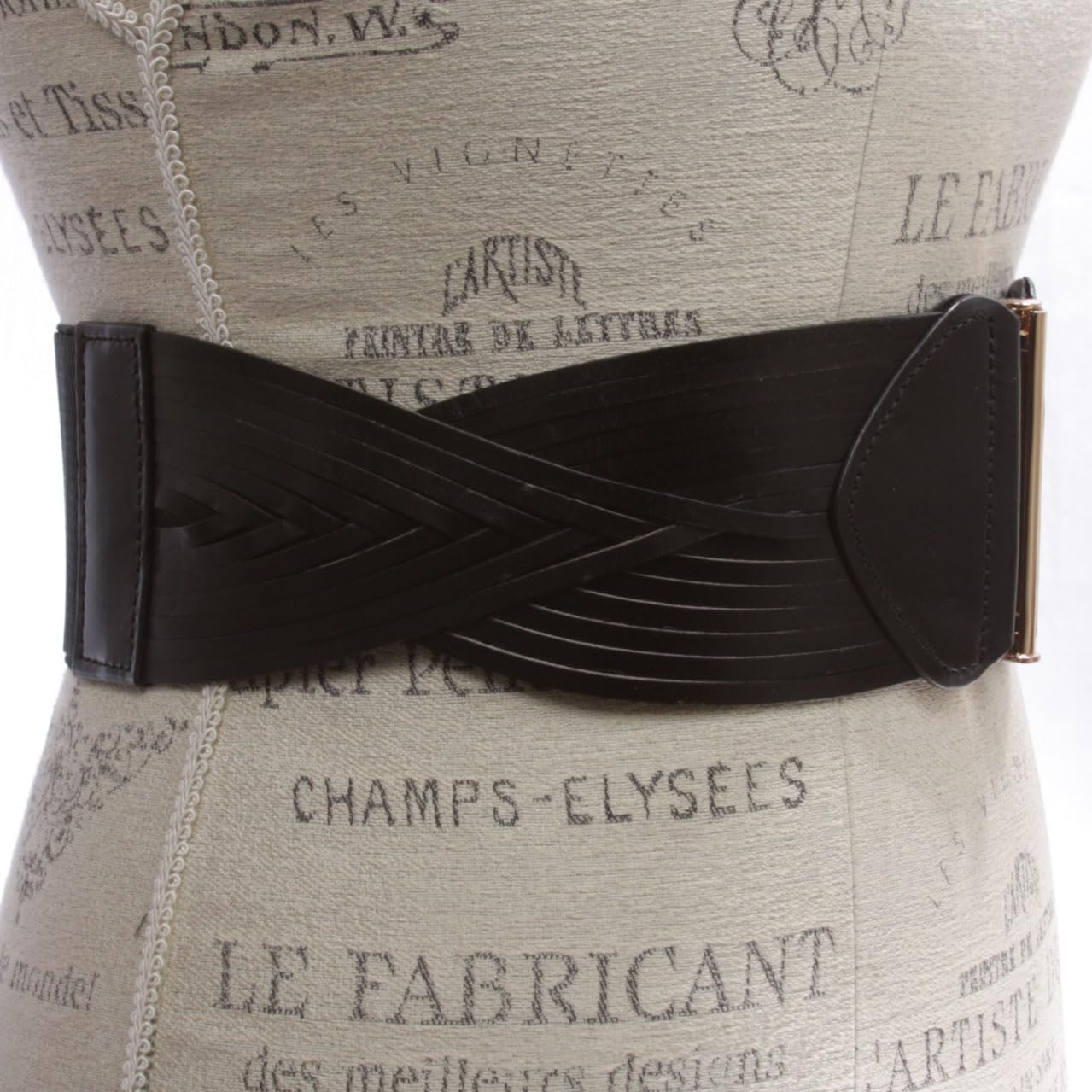 Stretchy Wide Elastic Belt Braided Woven Elastic Vintage Full Grain Leather Belt Waistband Weaving Boho Belt
