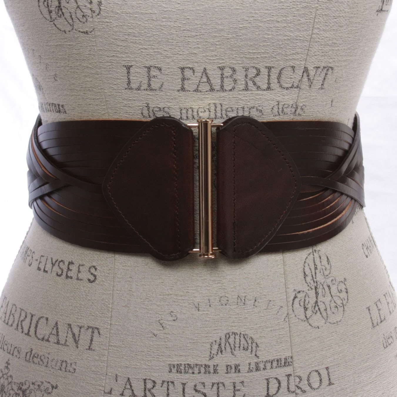 Stretchy Wide Elastic Belt Braided Woven Elastic Vintage Full Grain Leather Belt Waistband Weaving Boho Belt