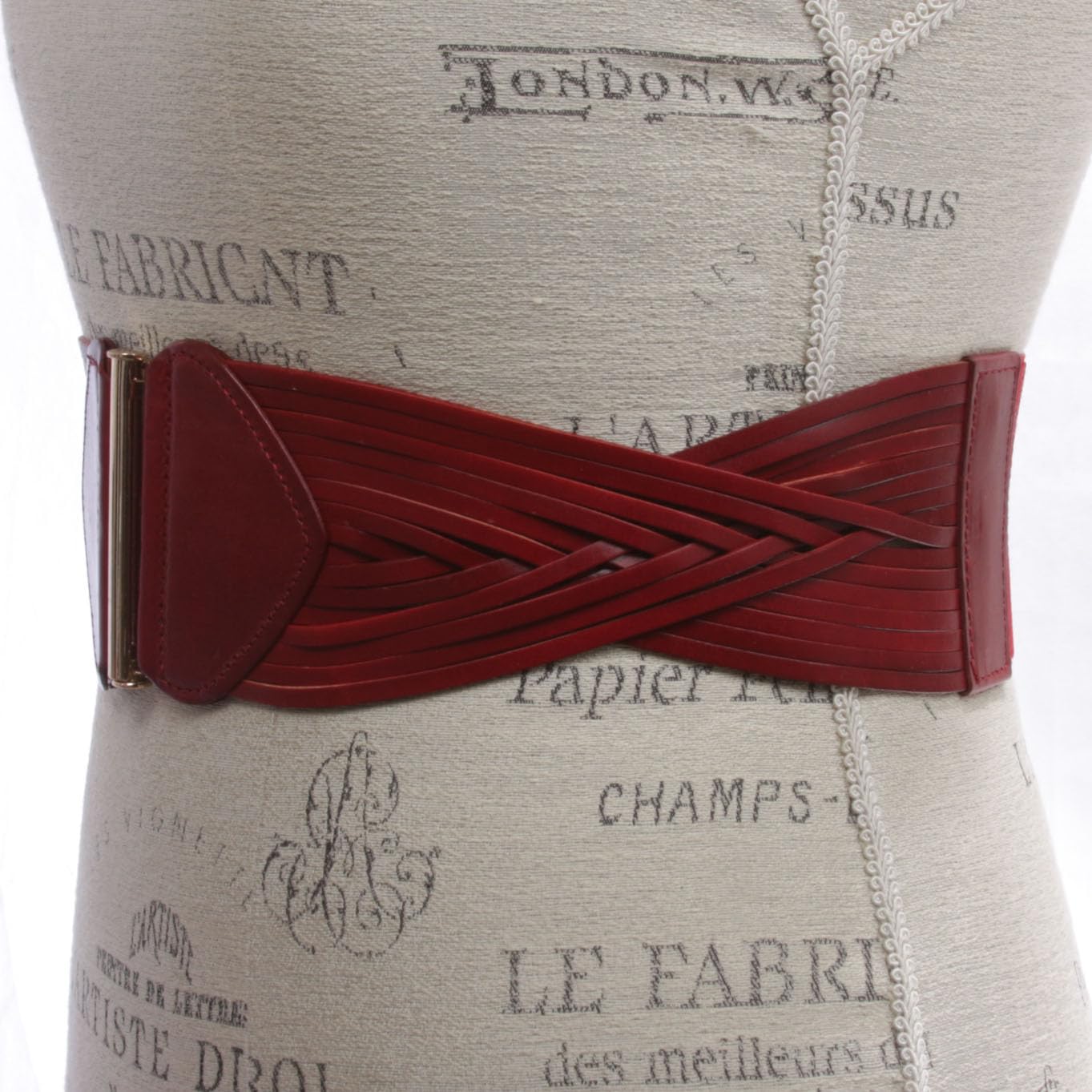Stretchy Wide Elastic Belt Braided Woven Elastic Vintage Full Grain Leather Belt Waistband Weaving Boho Belt