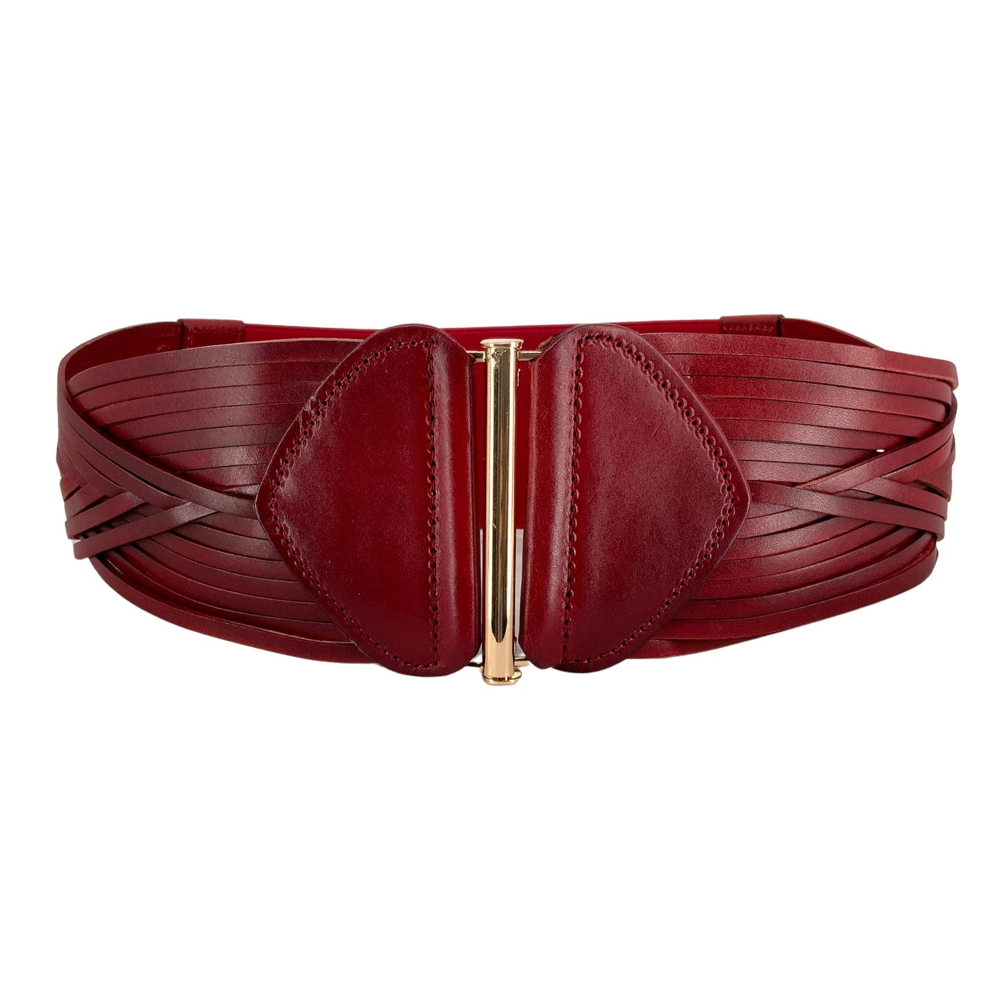 Stretchy Wide Elastic Belt Braided Woven Elastic Vintage Full Grain Leather Belt Waistband Weaving Boho Belt