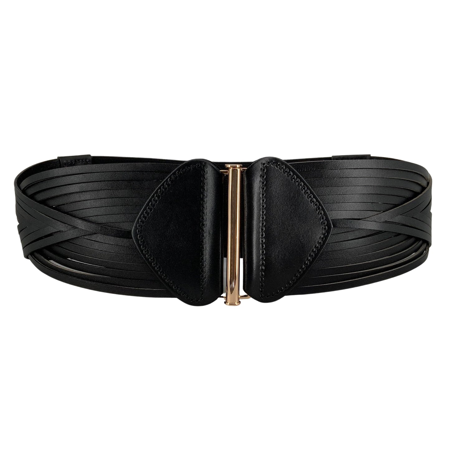 Stretchy Wide Elastic Belt Braided Woven Elastic Vintage Full Grain Leather Belt Waistband Weaving Boho Belt